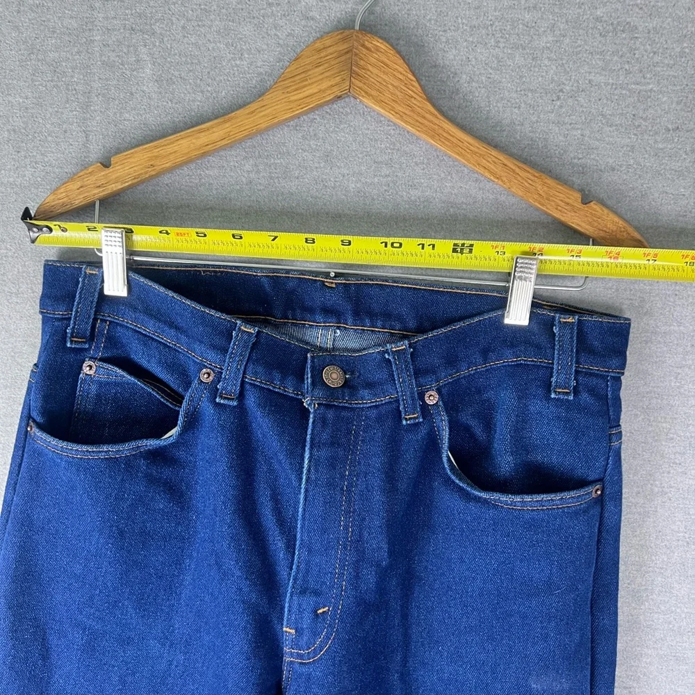 Vintage‎ Levis 505 Straight Leg Jeans Dark Wash Blue Denim Mens 32x29